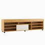 Rack para Sala de Estar para TV até 55 Polegadas 1 Porta com Pés Cedro - Viero Imagem de Rack para Sala de Estar para TV até 55 Polegadas 1 Porta com Pés Cedro