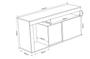 Rack para Sala de Estar para TV até 55 Polegadas 2 Portas Lavanda - Viero Imagem de Rack para Sala de Estar para TV até 55 Polegadas 2 Portas Lavanda
