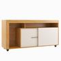 Rack para Sala de Estar para TV até 55 Polegadas 2 Portas Lavanda - Viero Imagem de Rack para Sala de Estar para TV até 55 Polegadas 2 Portas Lavanda