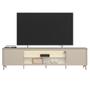 Imagem de Rack Para Sala de Estar TV 85 Pol Com LED Elysia L05 Off White Fosco - Lyam Decor