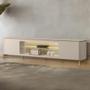 Imagem de Rack Para Sala de Estar TV 85 Pol Com LED Elysia L05 Off White Fosco - Lyam Decor