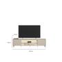 Imagem de Rack Para Sala de Estar TV 85 Pol Com LED Elysia L05 Off White Fosco - Lyam Decor