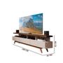Rack Para Sala Retrô Com Pés Palito Vivare 1.8 Wood Off White Freijó Germai - Germai Móveis Imagem de Rack Para Sala Retrô Com Pés Palito Vivare 1.8 Wood Off White Freijó Germai