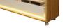 Imagem de Rack para TV 1.7 com LED Requinte Naturale com Off White - Gelius Móveis