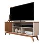 Rack para TV 55" Retro Sala Apartamento Pequeno Malbec Wood Giga Moveis - Giga Móveis Imagem de Rack para TV 55" Retro Sala Apartamento Pequeno Malbec Wood Giga Moveis