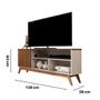 Rack para TV 55" Retro Sala Apartamento Pequeno Malbec Wood Giga Moveis - Giga Móveis Imagem de Rack para TV 55" Retro Sala Apartamento Pequeno Malbec Wood Giga Moveis