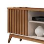 Rack para TV 55" Retro Sala Pequena Malbec Wood Giga Moveis - Giga Móveis Imagem de Rack para TV 55" Retro Sala Pequena Malbec Wood Giga Moveis