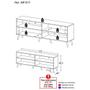 Imagem de Rack para TV 75" Retrô Jazz Multimóveis MP1017 Preto/Branco