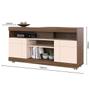 Imagem de Rack para TV Até 42 Polegadas 2 Portas Yara Nogueira Real/Off White - Colibri