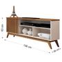 Rack para TV Até 55 Polegadas Malbec Wood Retrô 1 Porta 1 Prataleira Off White/Freijó - Giga Móveis Imagem de Rack para TV Até 55 Polegadas Malbec Wood Retrô 1 Porta 1 Prataleira Off White/Freijó - Giga Móveis