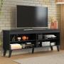 Rack para TV até 65 Polegadas com Pés Preto Turim Madesa Imagem de Rack para TV até 65 Polegadas com Pés Preto Turim Madesa