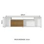 Rack para TV até 65 Polegadas Madesa Cancun - Branco/Rustic Imagem de Rack para TV até 65 Polegadas Madesa Cancun - Branco/Rustic