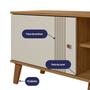 Imagem de Rack para TV até 65 Polegadas MDF 160cm 2 Portas Denver