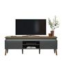 Imagem de Rack Para TV Com LED e 2 Portas Artely Lumina Cor Carvalho com Grafite