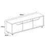 Imagem de Rack Para TV Jersey 1.60m 1 Gaveta Cedro/Off White   - Casa D