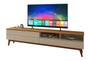 Imagem de Rack para TV Wall 1.8 Off White com Nature - MoveisAqui