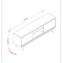 Imagem de Rack para Tvs até 65 Pol Atlas 58,5x164x36,5 Cm Cumaru