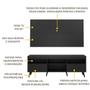 Imagem de Rack Retrô com Painel para TV até 65" Multimóveis Flórida FG3133 Preto