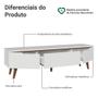 Imagem de Rack Retrô Madesa Reims para TV até 75 Polegadas Pés de Madeira - Branco