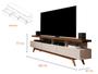 Imagem de Rack Sala TV 50 55 60 65 Polegadas Off White Freijo Vivare Wood 1,80 