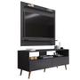 Imagem de Rack Sienna com Painel Tessa p/ TV até 50 Polegada Preto - Vallisa Decor