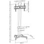 Imagem de Rack / Suporte Pedestal com rodas e travas para TV LCD / LED para tela de 37-75 FT-6418B - FIXATEK