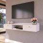 Rack Suspenso Home Para Tv Bancada Flutuante 2 Portas Sala Quarto - Beauty Móveis Imagem de Rack Suspenso Home Para Tv Bancada Flutuante 2 Portas Sala Quarto