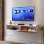 Rack Tv Smart Suspenso Home Decor 1 Porta Nicho Organizador Decoração Sala Quarto Compacto 1.20 Puxador Lauren - RPM Móveis Imagem de Rack Tv Smart Suspenso Home Decor 1 Porta Nicho Organizador Decoração Sala Quarto Compacto 1.20 Puxador Lauren - RPM Móveis