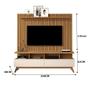 Imagem de Rack Vivare 1.6 Wood Com Painel Classic Ripado Para TV Até 65 Polegadas Nature/Off White - Giga Móveis