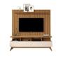 Imagem de Rack Vivare 1.6 Wood Com Painel Para TV Até 65 Polegadas Classic Ripado Verdadeiro Nature/Off White - Giga Móveis