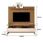 Imagem de Rack Vivare 1.6 Wood Com Painel Para TV Até 65 Polegadas Classic Ripado Verdadeiro Nature/Off White - Giga Móveis