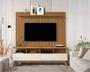 Imagem de Rack Vivare 1.6 Wood Com Painel Para TV Até 65 Polegadas Classic Ripado Verdadeiro Nature/Off White - Giga Móveis