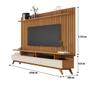 Imagem de Rack Vivare 1.8 Wood Com Painel Classic Ripado Para TV Até 72 Polegadas Nature/Off White - Giga Móveis