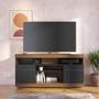 Imagem de Rack Yara com 2 Portas - Castanho/Preto