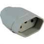 Imagem de Radial Pino Femea 2P+T  10A Cinza - Kit C/10 Pc