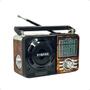 Imagem de Radio AM FM Bluetooth USB Retro Vintage Recarregavel com Lanterna