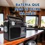 Imagem de Rádio AM FM Retrô Vintage Portátil Bluetooth Bateria Recarregável Bivolt 110v 220v 135 Antigo a Tomada e Pilha com Lanterna