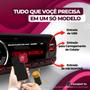 Imagem de Radio Automotivo Sem Toca Cd Mp3 Player Bluetooth 2 Entrada Usb Carrega Celular