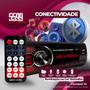 Imagem de Radio Automotivo Sem Toca Cd Mp3 Player Bluetooth 2 Entrada Usb Carrega Celular