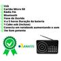 Imagem de Rádio Bluetooth Retrô Portátil Fm Mp3 Usb Sd Fone De Ouvido Potente Mini Pendrive 16Gb Usb 2.0 Metálico Rapido Chaveiro