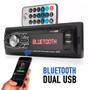 Imagem de Rádio Com Tela 1 Din FIat 500 Bluetooth USB Atende Sincroniza Ligação Celular