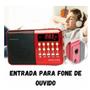 Imagem de Radio De Bolso Fm Portatil Com Entrada Pen Drive cartão Sd Tomada Bateria