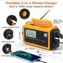 Imagem de Rádio meteorológico de emergência Eoxsmile Auto NOAA Solar Hand Crank