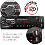 Imagem de Rádio Mp3 1 Din Player Som Automotivo de Carro 2 Usb Sd Auxiliar Bluetooth Universal