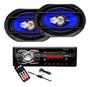 Imagem de Radio Mp3 Bluetooth Fm + 1 Par De Falantes 6x9 + Antena