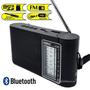 Imagem de Rádio Portátil 3 Faixas Com Bluetooth Pendrive P2 Preto - Lelong