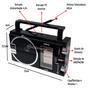 Imagem de Rádio Portátil Analógico Com Três Faixas AM, FM e SW Para Presentear LE611