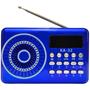 Imagem de Rádio Portátil Fm Bluetooth Usb Sd Recarregável Kapbom KA-32 Azul