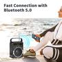 Imagem de Rádio portátil JEUJUG AM FM Bluetooth 5.0 5W alto-falante preto