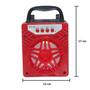 Imagem de Rádio Portátil Recarregável FM Com Bluetooth USB/ TF - Vermelho SPK-02 - GRASEP
